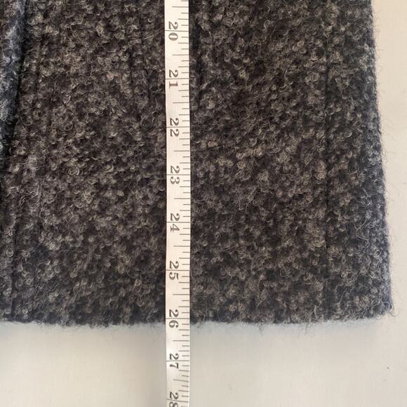 Steve Madden Wool Blend Short Gray Black Pea Coat w Pockets Removable Hood Sz M - Picture 13 of 13